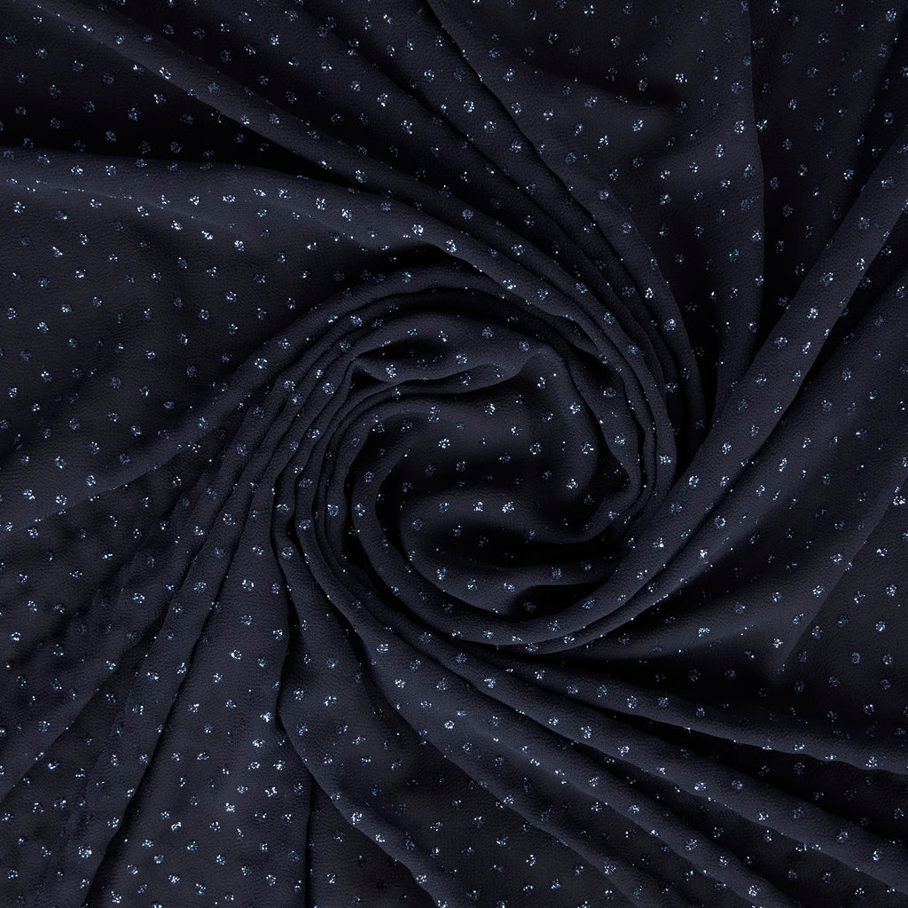 BETHANY CREPE CHIFFON W/ GLITTER DOTS  | 26717  - Zelouf Fabrics