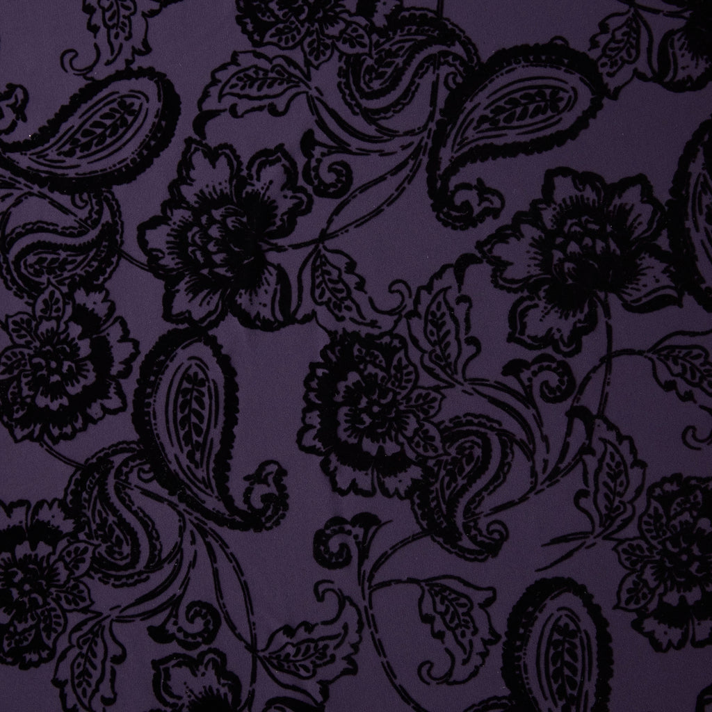 CASSIDY FLORAL PAISLEY FLOCKED ITY  | 26653-1181  - Zelouf Fabrics