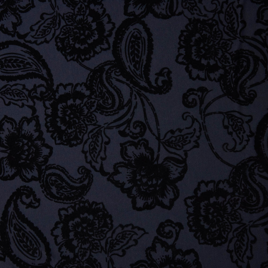 CASSIDY FLORAL PAISLEY FLOCKED ITY  | 26653-1181  - Zelouf Fabrics