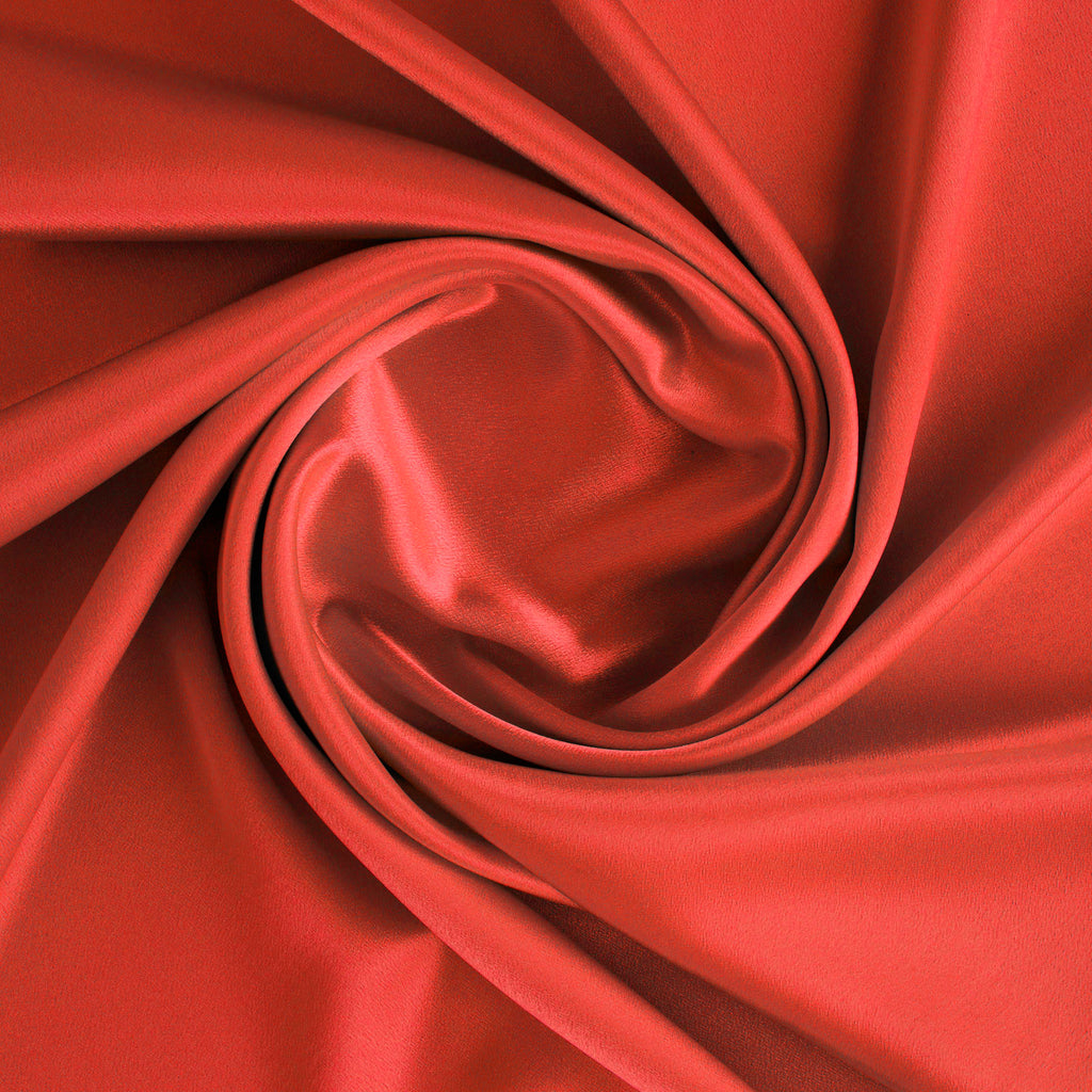 ORANGE RED | 050 - CREPE BACK SATIN - Zelouf Fabrics
