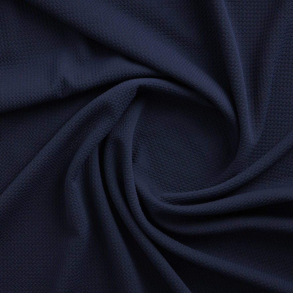 DARK NAVY | 1833-BLUE - LUSH TEXTURED KNIT - Zelouf Fabric