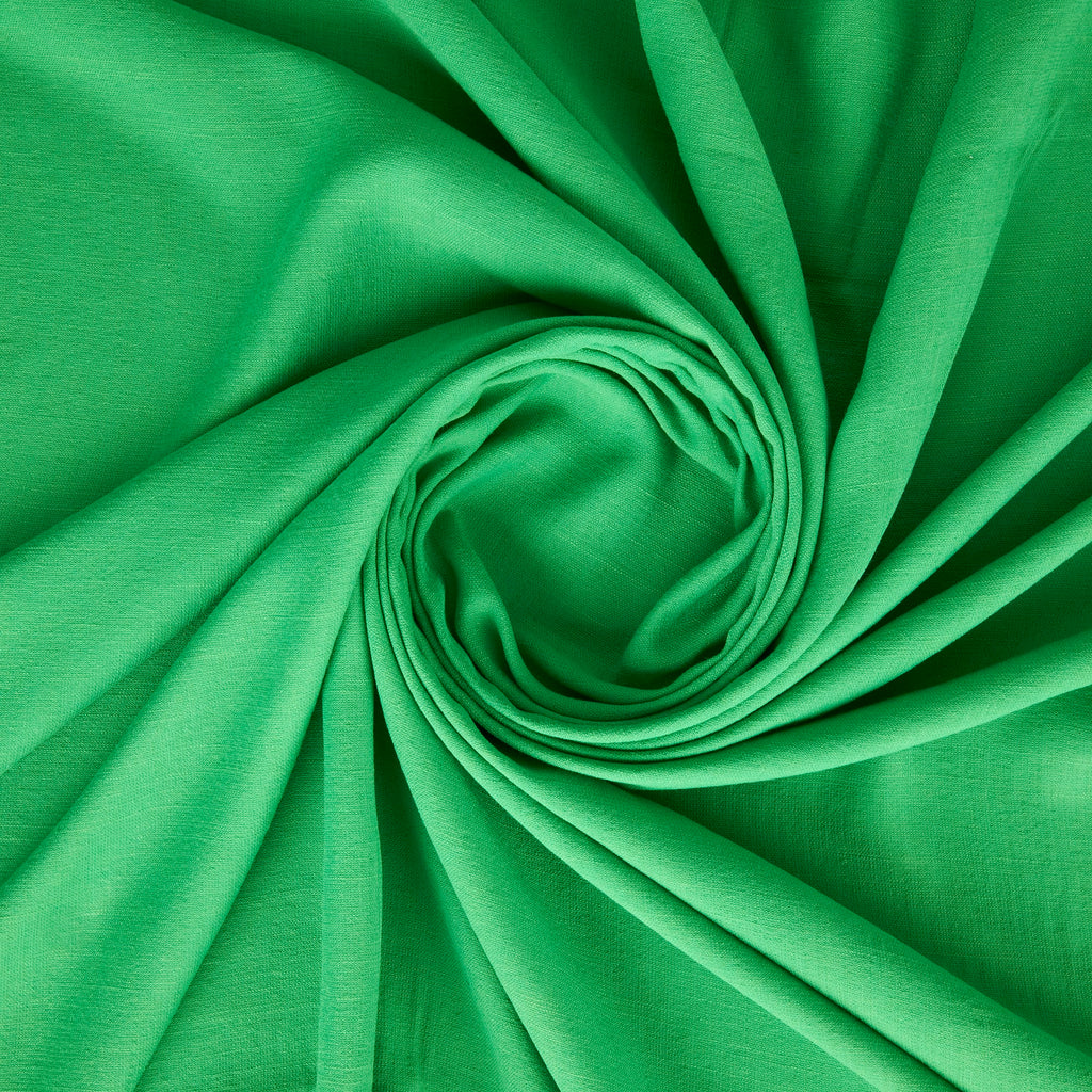 LORA POLY RAYON TEXTURE  | 26835 VIBRANT GREEN - Zelouf Fabrics