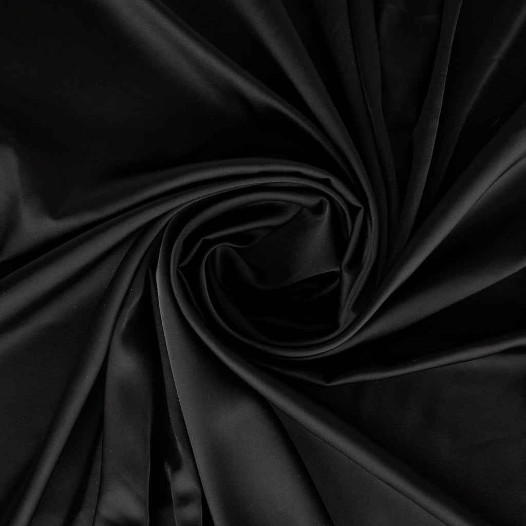 REBECCA CARNIVAL SATIN  | G89-SOLID BLACK - Zelouf Fabrics