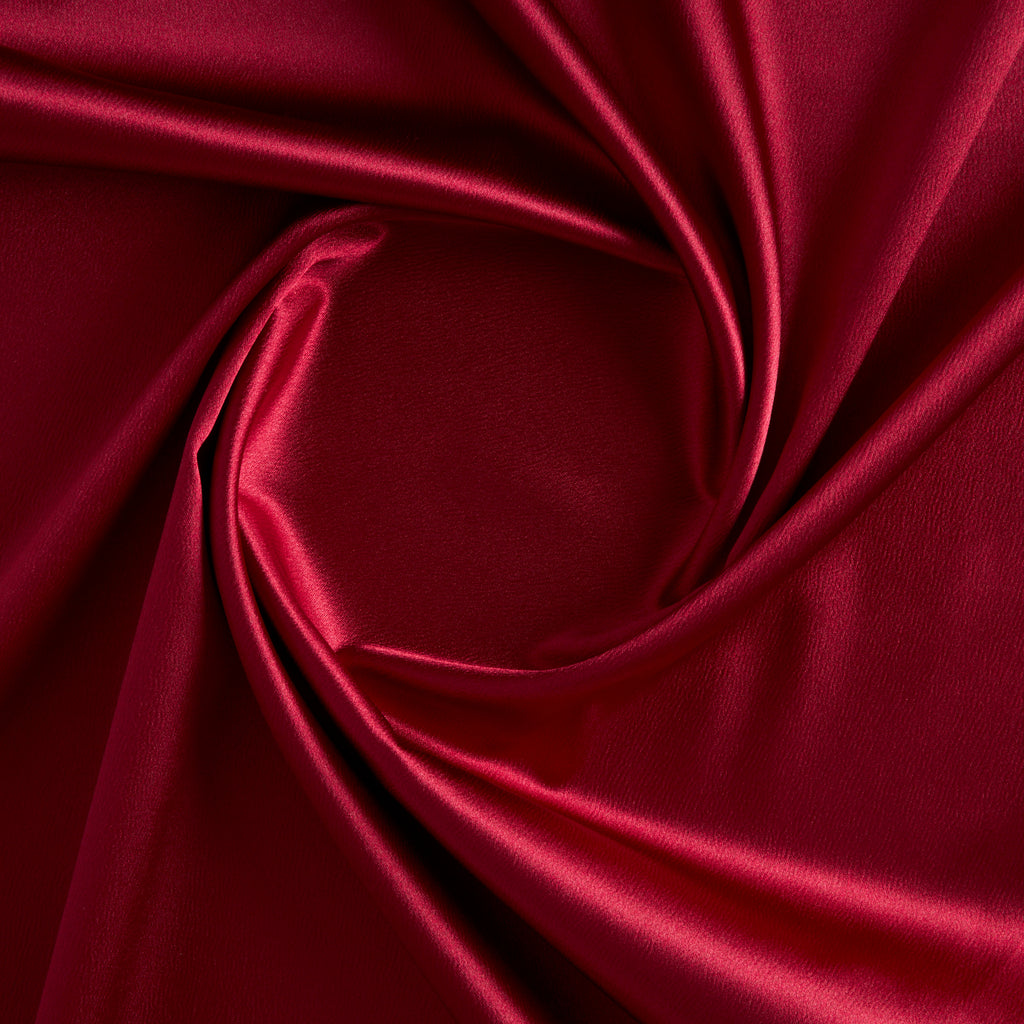 DANIELLE STRETCH SATIN | 7311 SPLENDID RED - Zelouf Fabrics