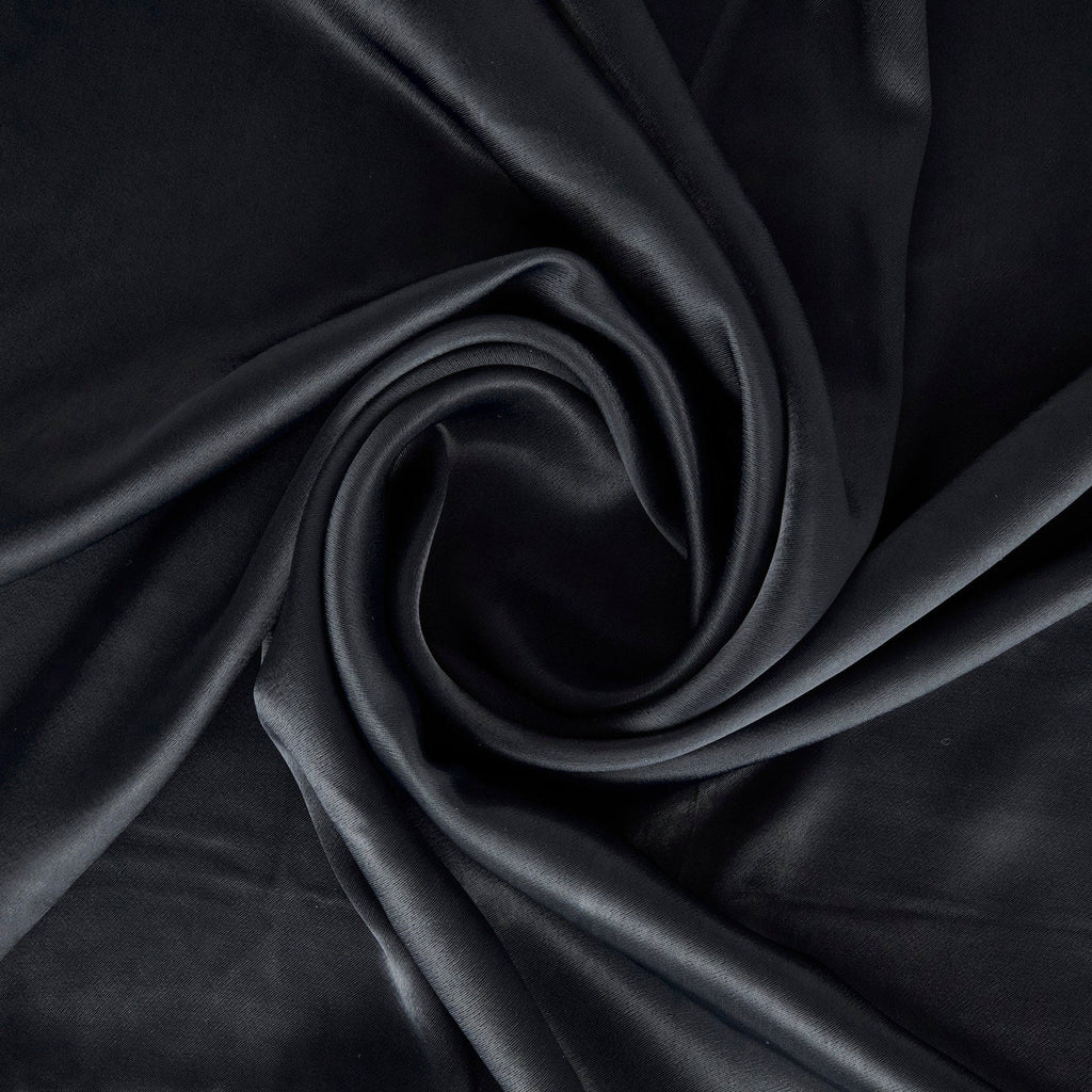 ALINA VISCOSE SATIN  | 26833 BLACK - Zelouf Fabrics