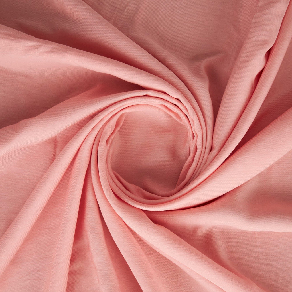 QUIN RAYON POLY TWILL  | 26834 PEACH FLOWER - Zelouf Fabrics