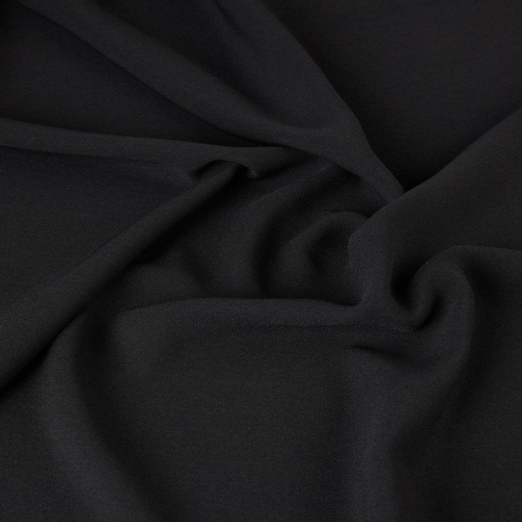 RETRO WOVEN CREPE | 073 BLACK - Zelouf Fabrics