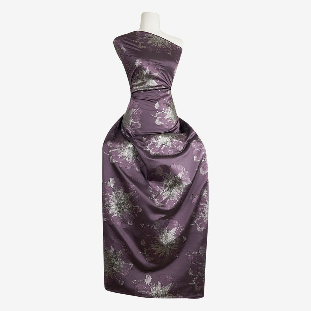 LILAC SHADOW | 24415 - GINGER FLOWER LUREX JACQUARD - Zelouf Fabric