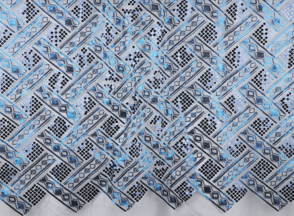 ANDREW MULTI DECO SEQUINS MESH  | 25258  - Zelouf Fabrics