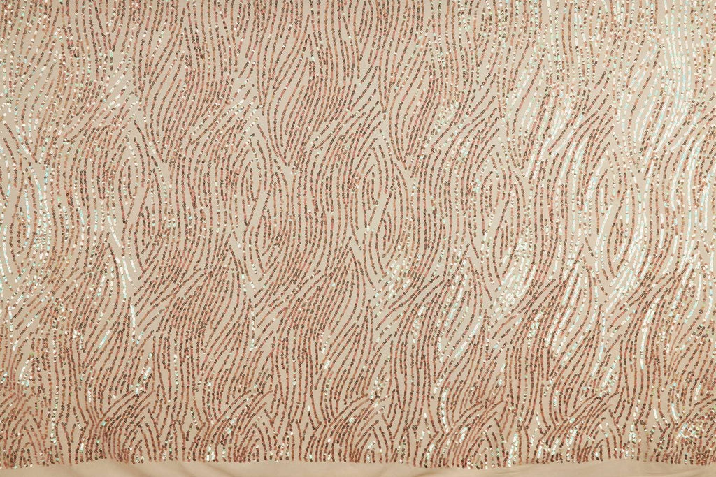 PETAL COMBO | 25812-IRID - SELENA IRIDESCENT SEQUIN STRETCH MESH - Zelouf Fabrics