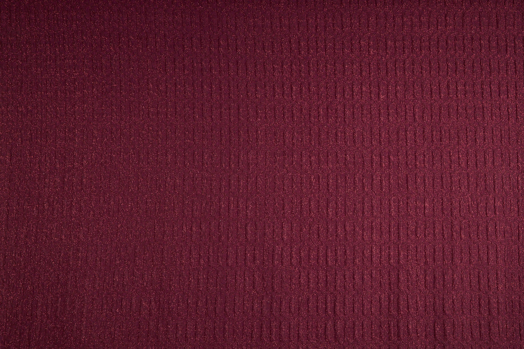 ARRESTING BURGUNDY | 25814 - HADEY FUKURO GLITTER KNIT - Zelouf Fabrics