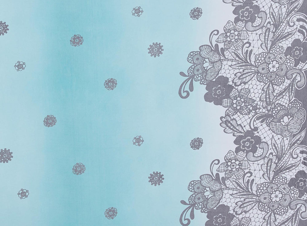 OMBRE FLORAL BORDER PRINT | 10051-631  - Zelouf Fabrics