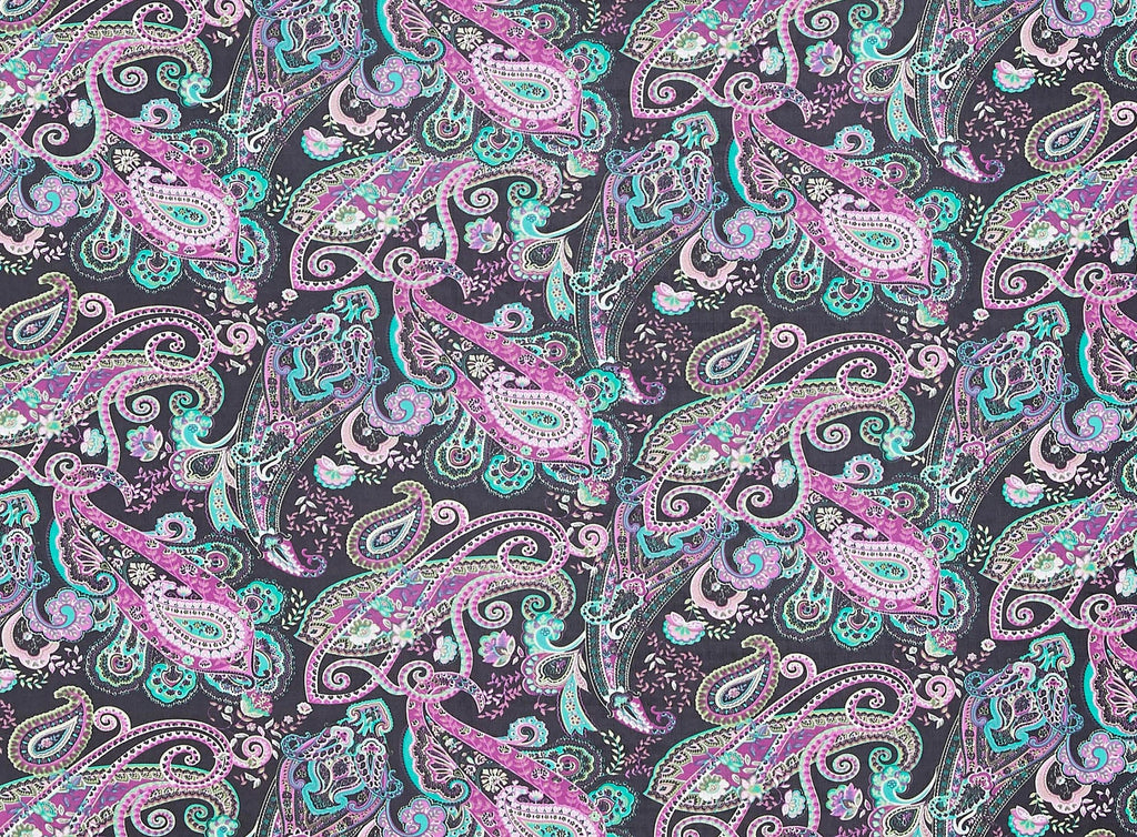 PURPLE PAISLEY PRINT | 10063-4344  - Zelouf Fabrics