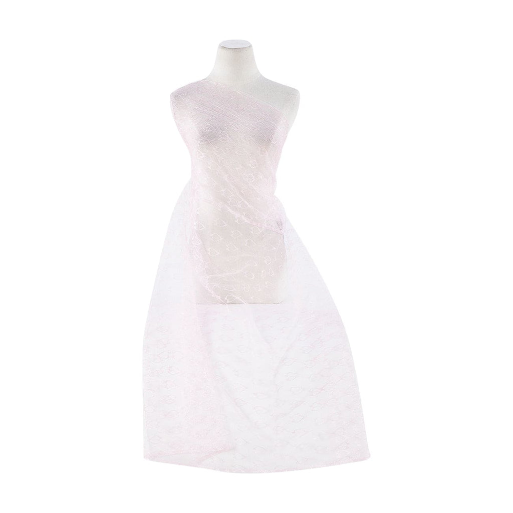PINK | 1006 - HEART JACQUARD MESH - Zelouf Fabrics