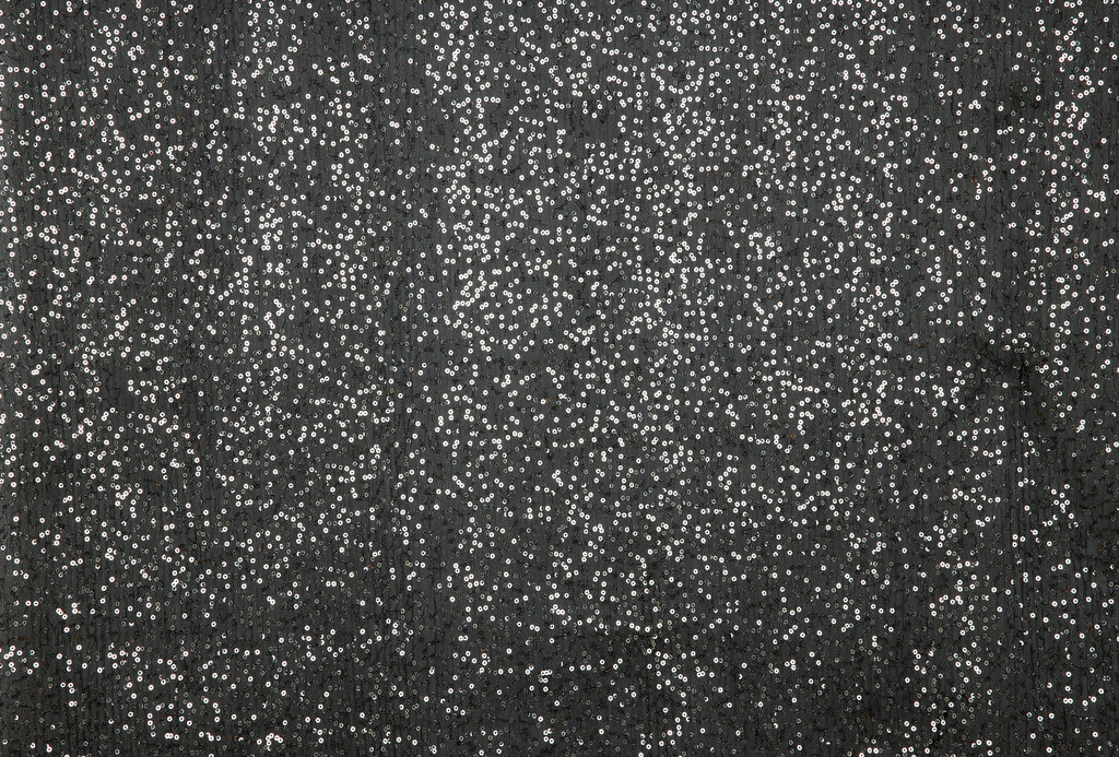 BLACK/SILVER | 25203 - SIENA SEQUIN EMBRIODERY - Zelouf Fabric