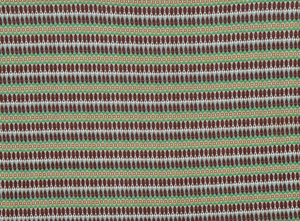 271 CHOC/LIME | 10388-1188 - SPUN POLYESYER SPANDEX PRINT - Zelouf Fabrics