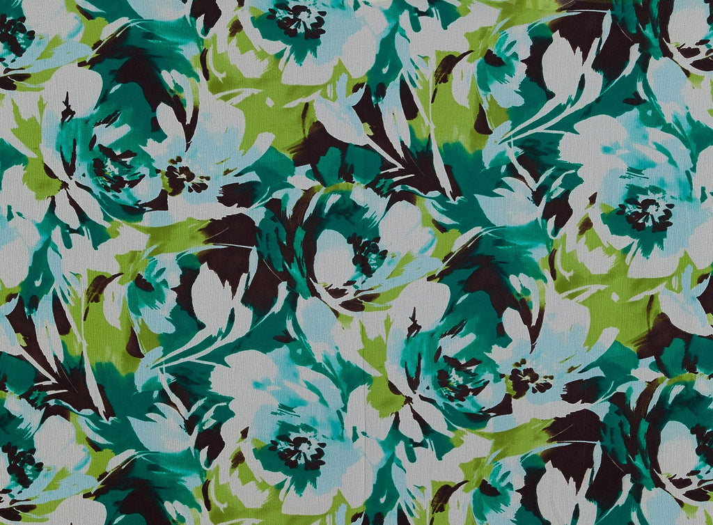 727 KELLY/CHOC | 10394-8902 - SHIBO YORYU PRINT - Zelouf Fabrics