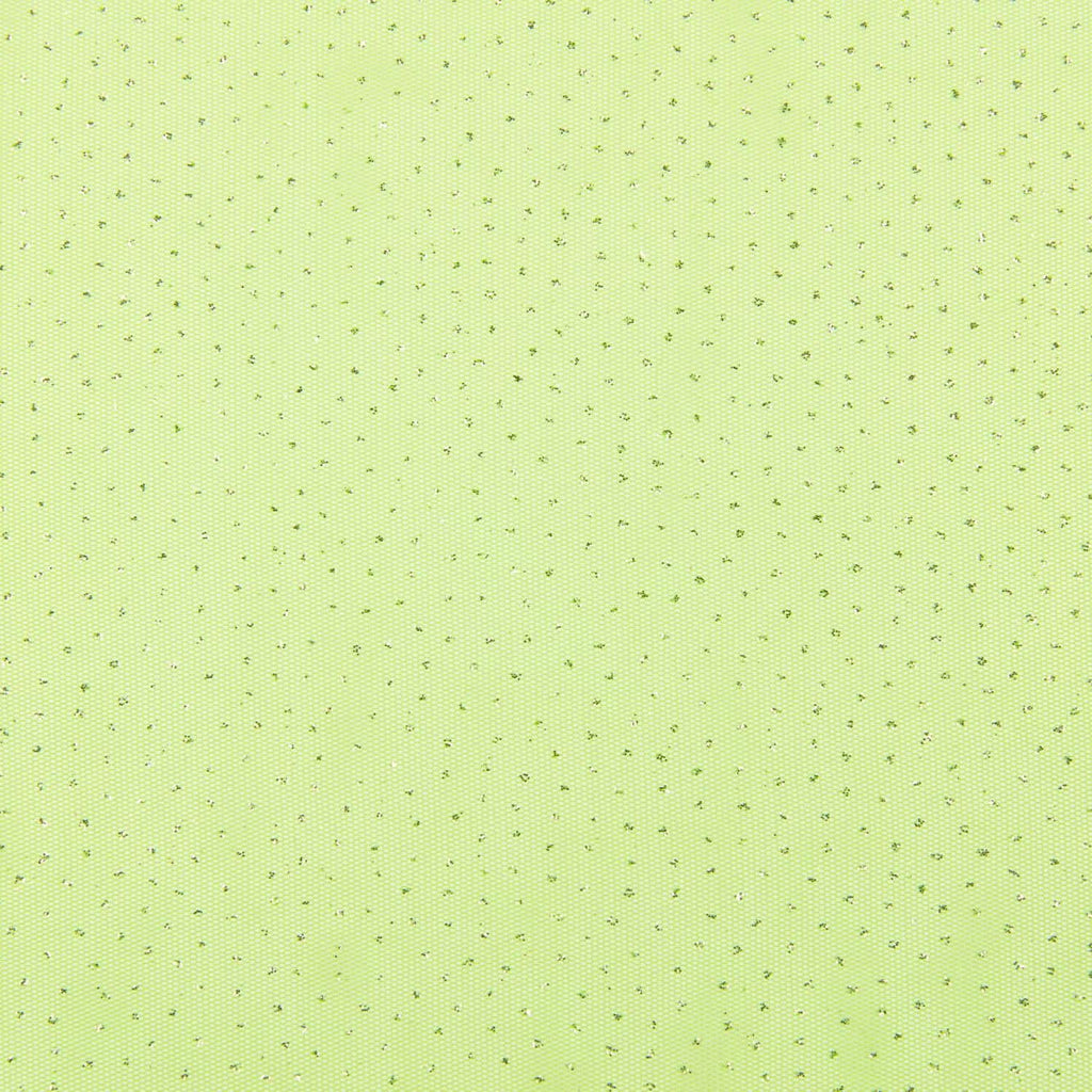 BREEZY LIME | 1061-GREEN SILVER - TULLE W/GLITTER - Zelouf Fabrics