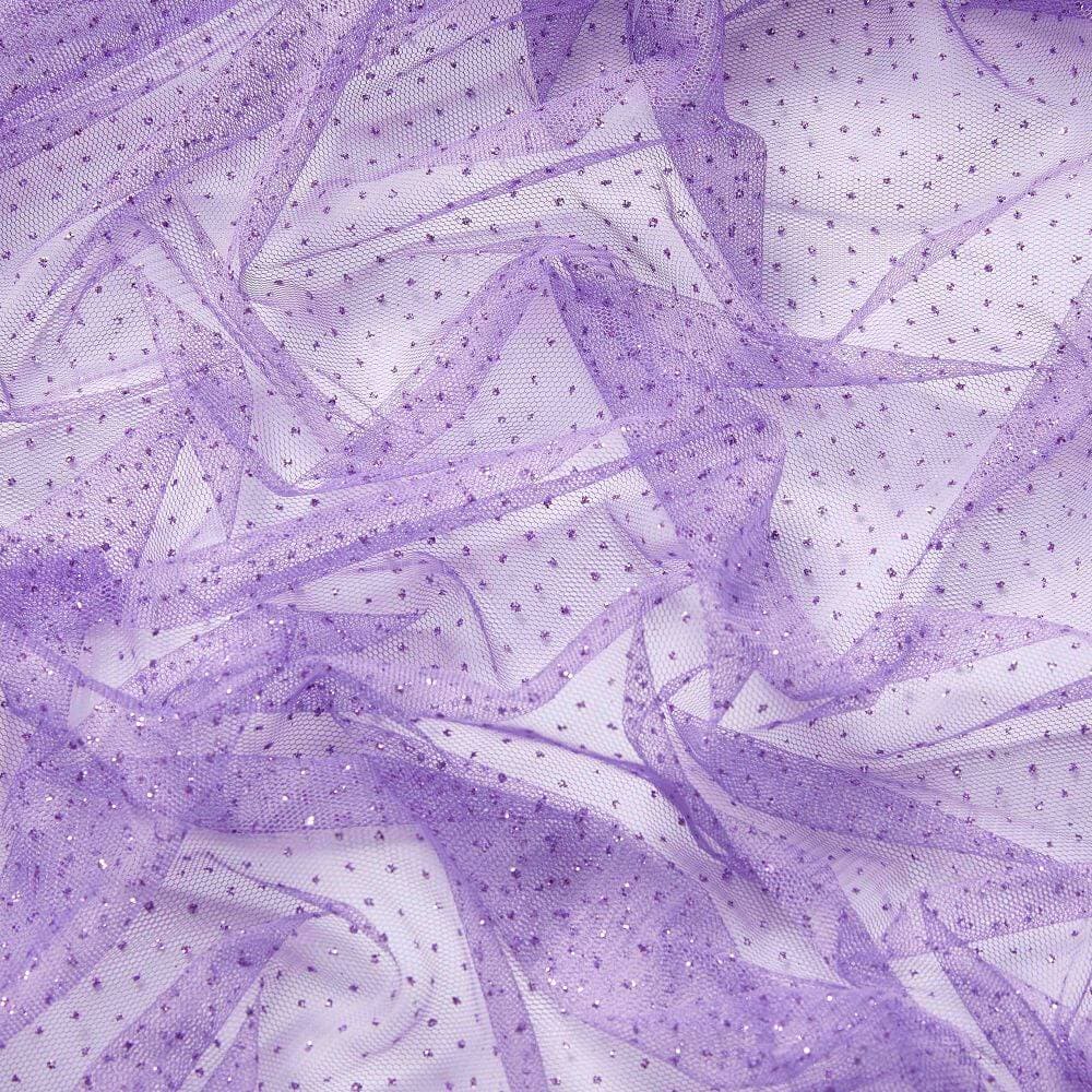 SHEER GLITTER TULLE | 1061 ORCHID LILAC - Zelouf Fabrics