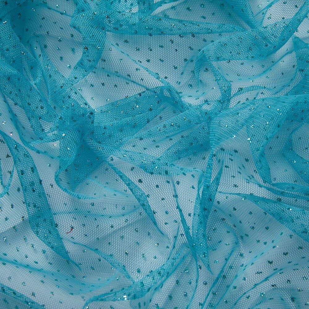 SHEER GLITTER TULLE | 1061 ORCHID MINT - Zelouf Fabrics