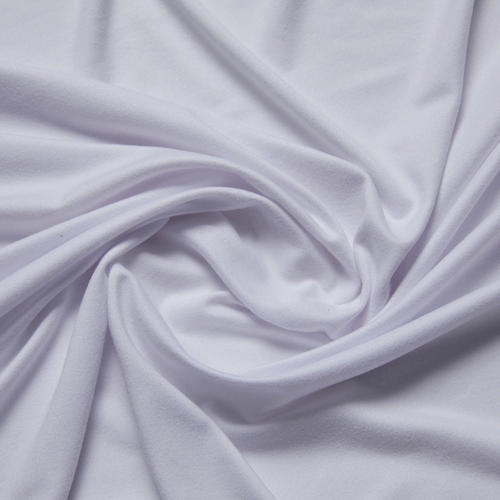 111 WHITE | 1082 - LUXE BRUSHED DTY SOLID - Zelouf Fabrics