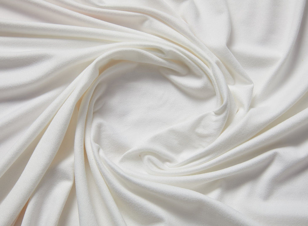 112 IVORY | 1082 - LUXE BRUSHED DTY SOLID - Zelouf Fabrics