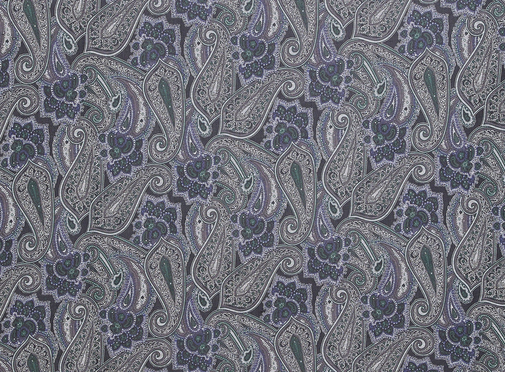 947 BLK/BLUE | 10843-1243 - SUJI KNIT PRINT - Zelouf Fabrics