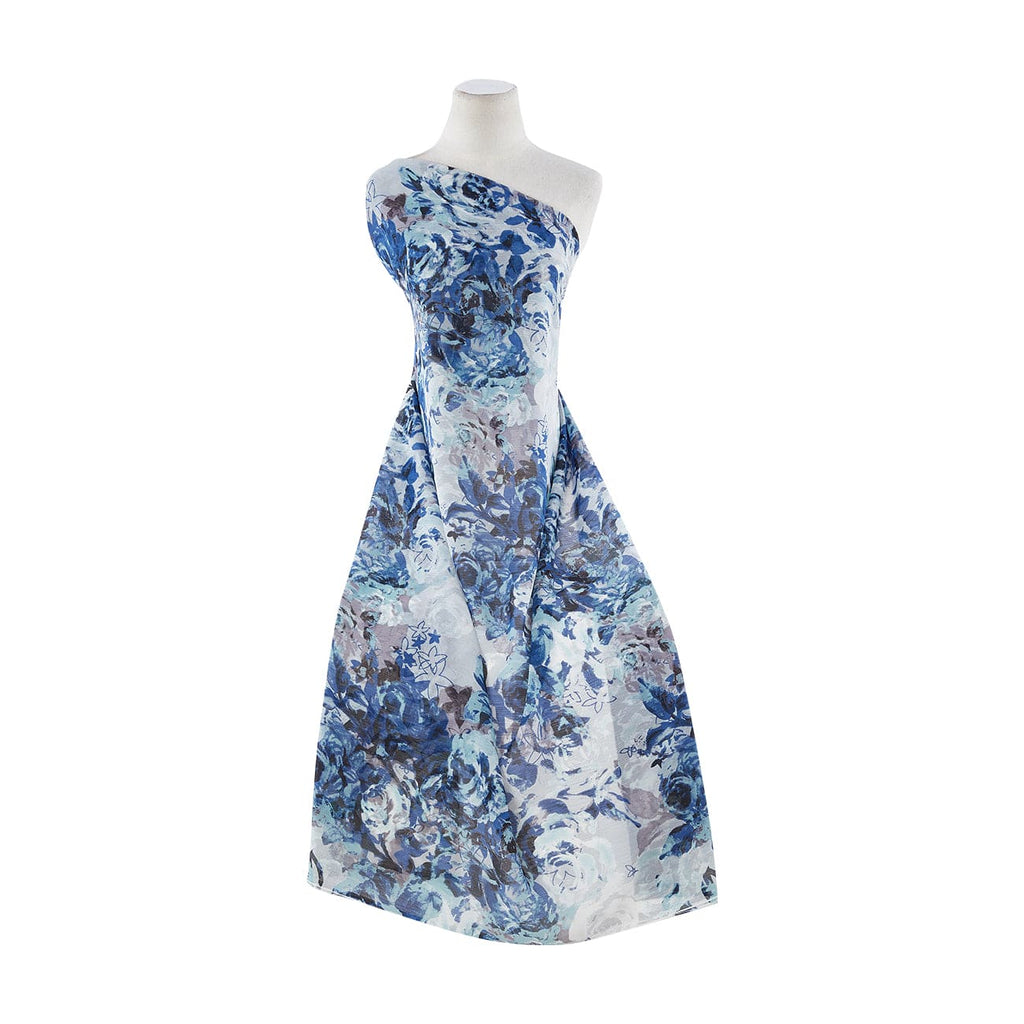 409 BLUE/GREY | 10887-8100 - PRINT ON YORYU - Zelouf Fabrics