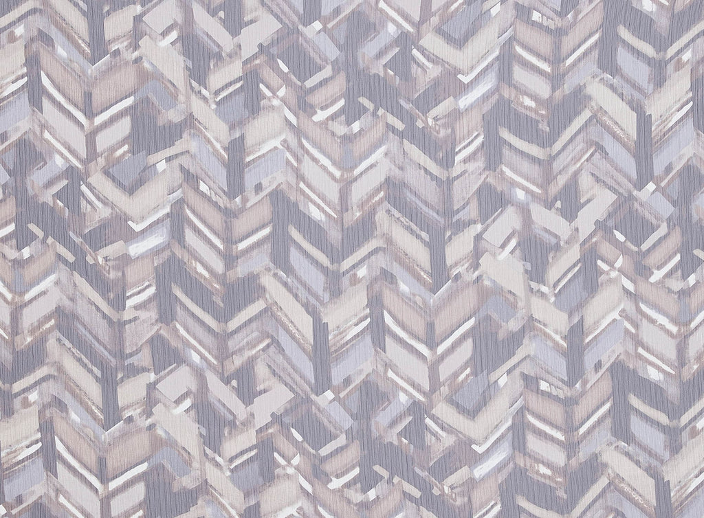 YORYU PRINT W/VARIGATED SLIVER LUREX STRIPE  | 10903-8201  - Zelouf Fabrics