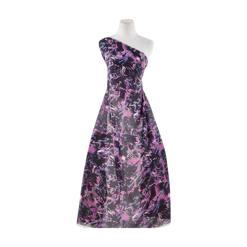 YORYU PRINT W/VARIGATED SLIVER LUREX STRIPE  | 10907-8201