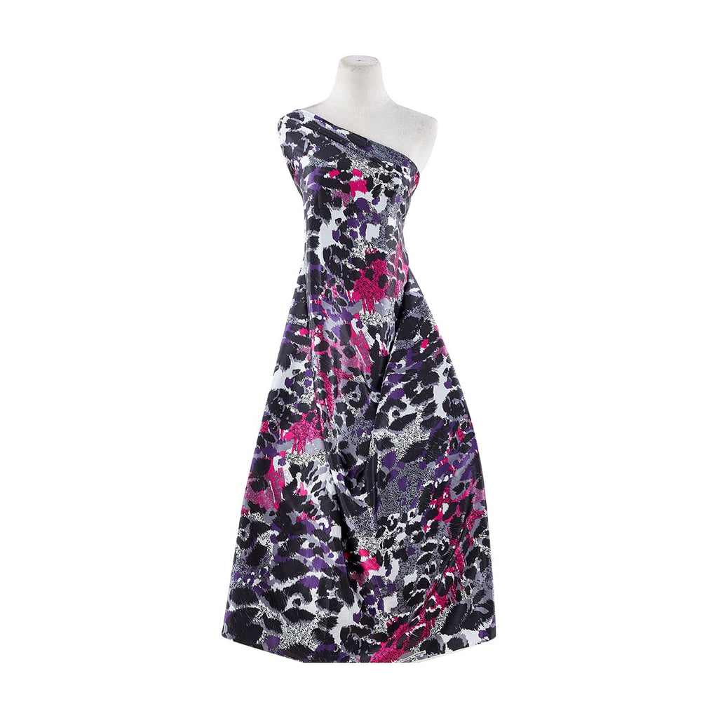639 PURP/FUSH | 10940-404 - PRINT ON CHARMEUSE - Zelouf Fabrics