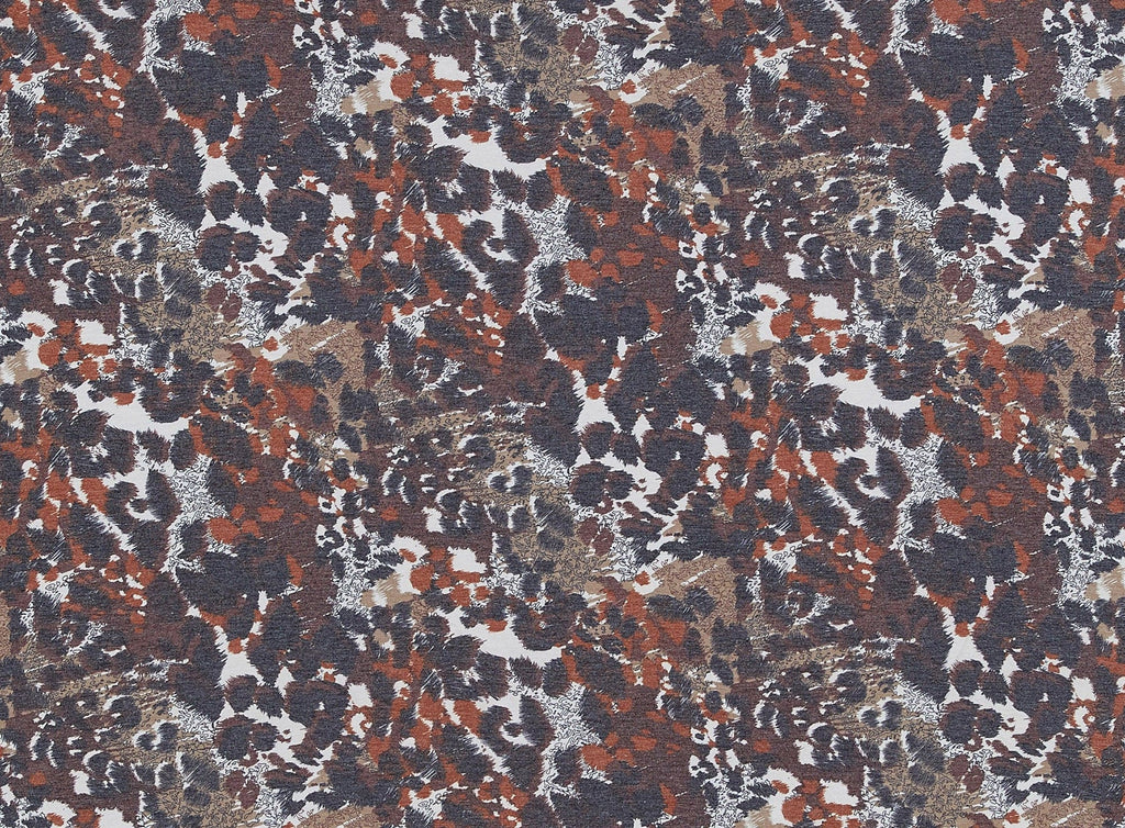 291 CARAMEL/BLK | 11002-5184 - POLYESTER RAYON SPANDEX PRINT - Zelouf Fabrics