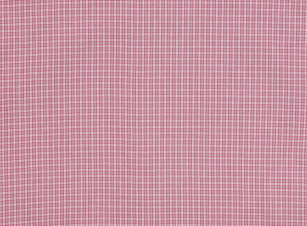 131 WHT/RED | 11039-5166 - STRETCH POPLIN YARN DYE - Zelouf Fabrics