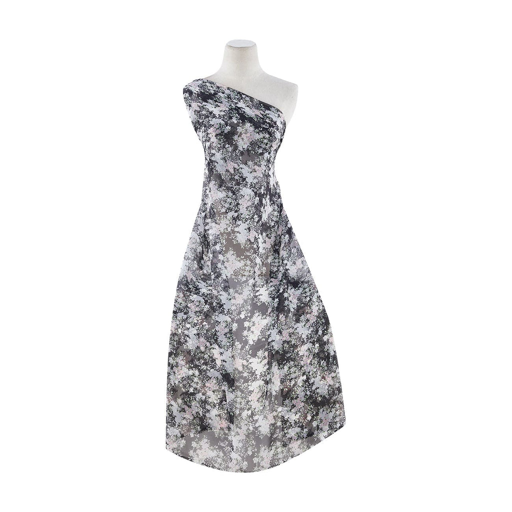 930 BLK/PINK | 11095-3333 - CHINESE HIGH MULTI CHIFFON PRINT - Zelouf Fabrics