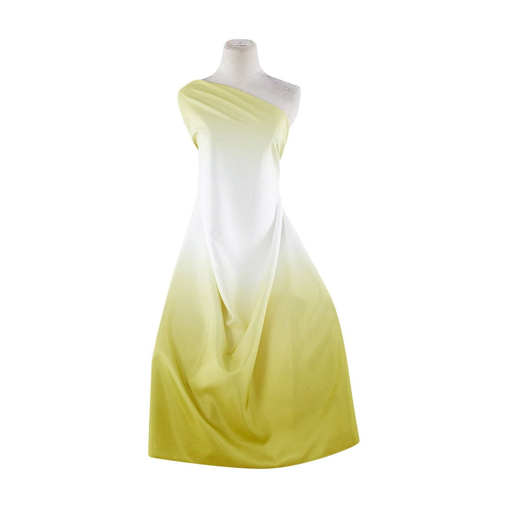 DOUBLE OMBRE ON SHANTUNG  | 1113-6418 LIME/WHT/LIME - Zelouf Fabrics