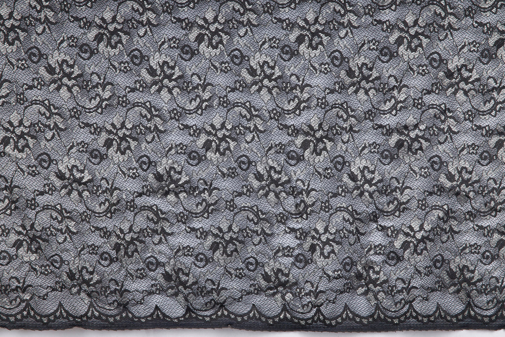 STEEL COMBO | 24383 - FLOTUS FLOWER LACE - Zelouf Fabric