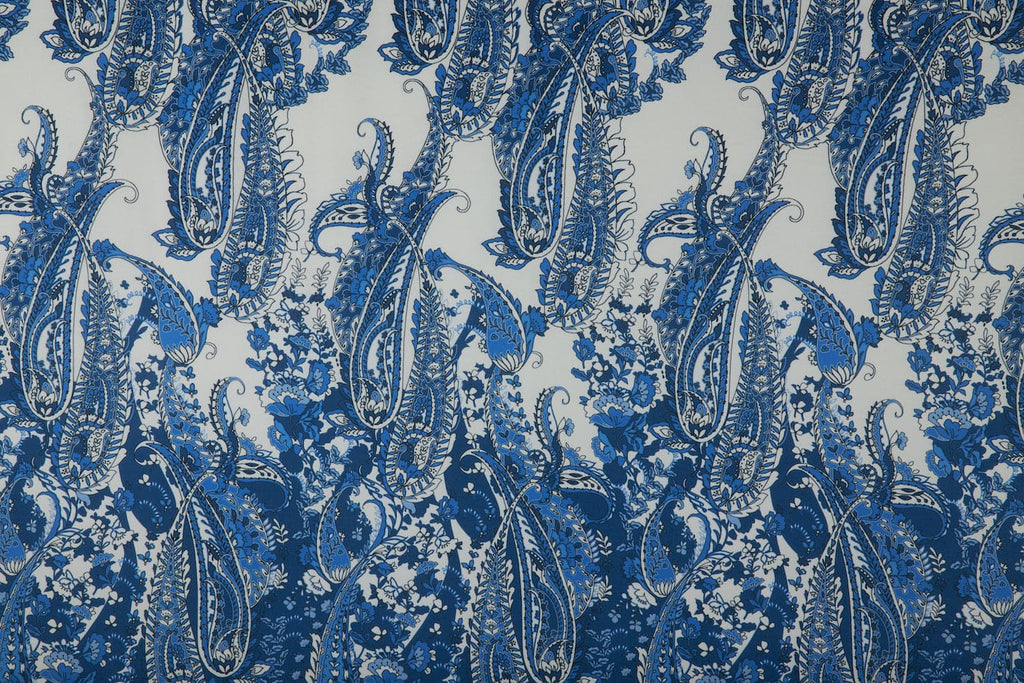 144 WHITE/BLUE | 53825-5664DP - ZS1710I-1 PRINT SCUBA CREPE - Zelouf Fabric