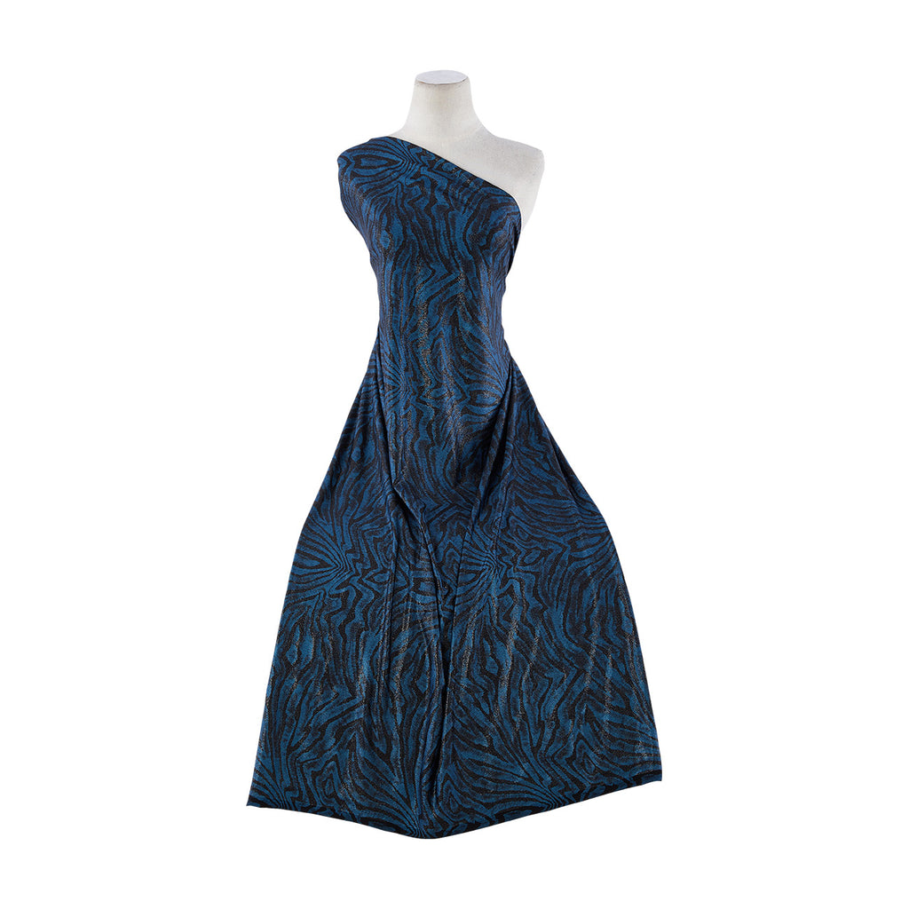 ITY PRINT W/FOIL  | 11452-1181FP 940 BLK/BLUE - Zelouf Fabrics