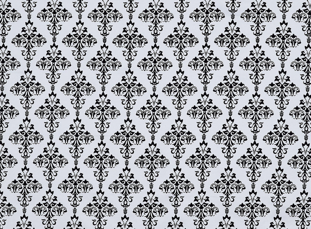 ASHLEY CHARMESUE SOLID W/BLACK FLOCKED  | 11459-7306F  - Zelouf Fabrics