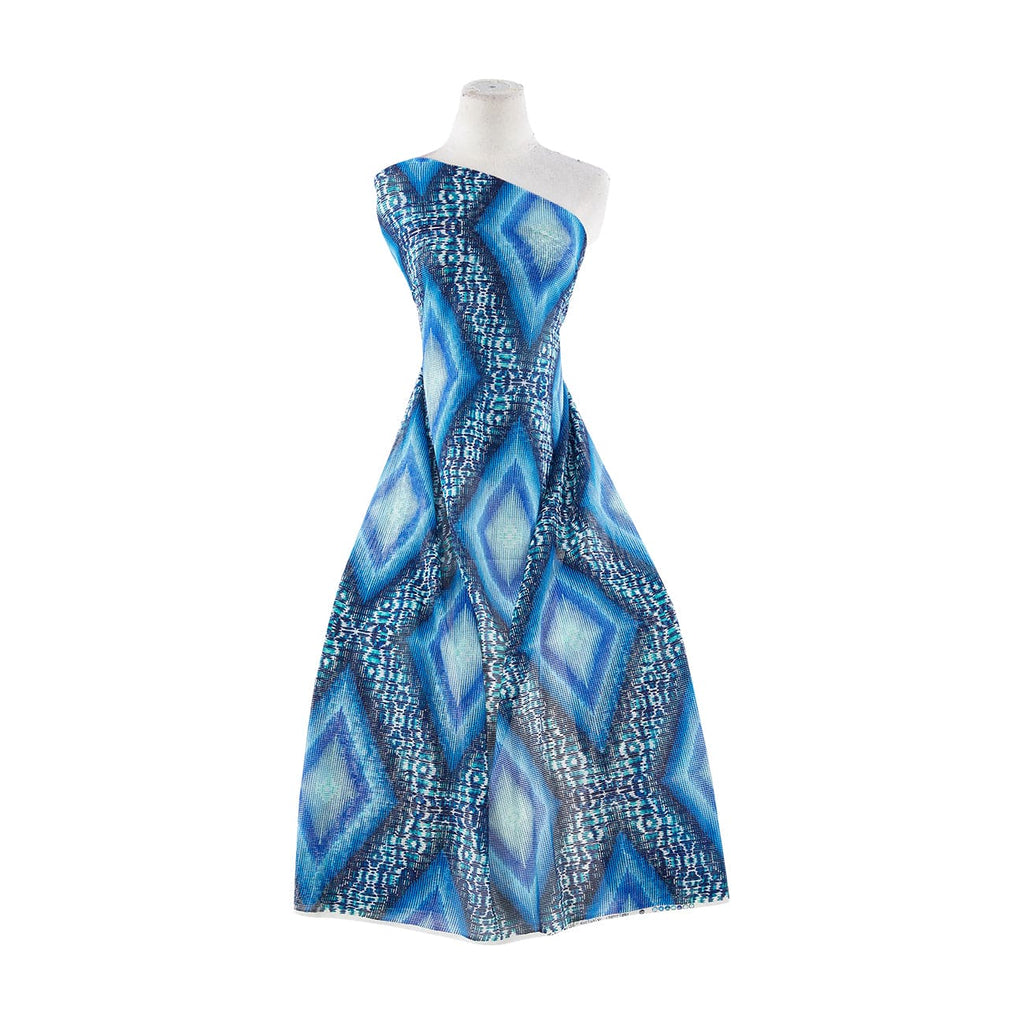 LUCKY MESH PRINT  | 11627-4561 447 NAVY/BLUE - Zelouf Fabrics