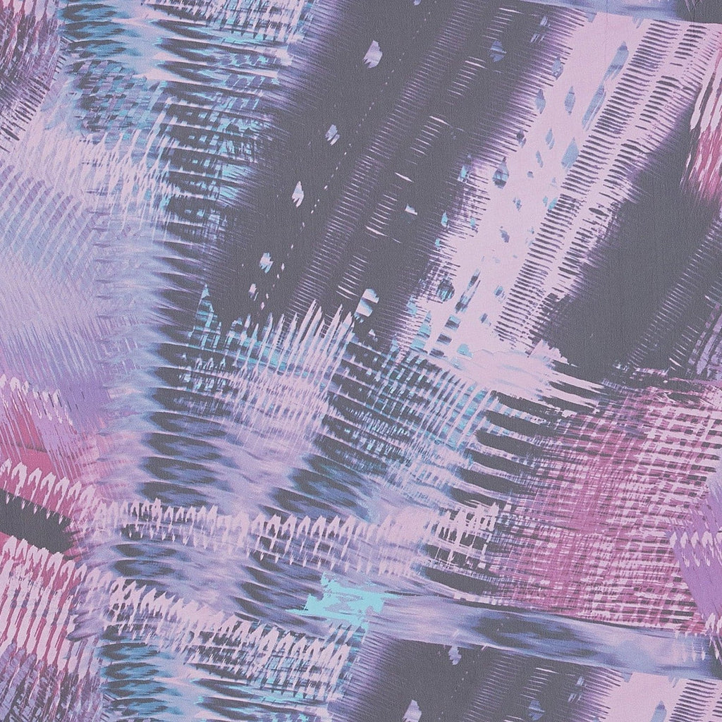 964 BLK/ORCHID | 11651-3333 - CHINESE HIGH MULTI CHIFFON PRINT - Zelouf Fabrics