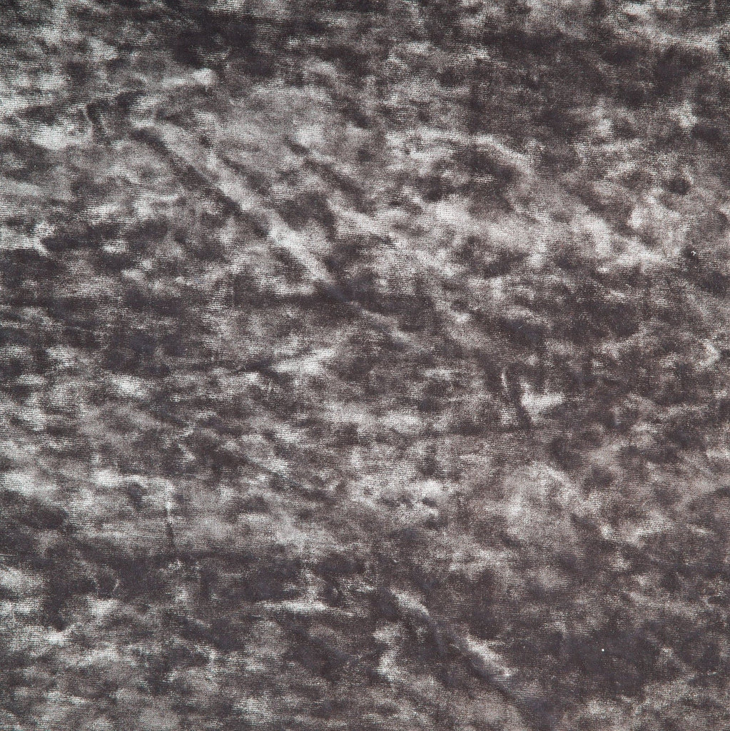 DK GREY | 23824 - ICED CRUSHED VELVET - Zelouf Fabric