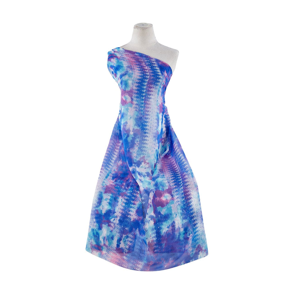 481 BLUE/PURP | 12012-3333 - CHINESE HIGH MULTI CHIFFON PRINT - Zelouf Fabrics