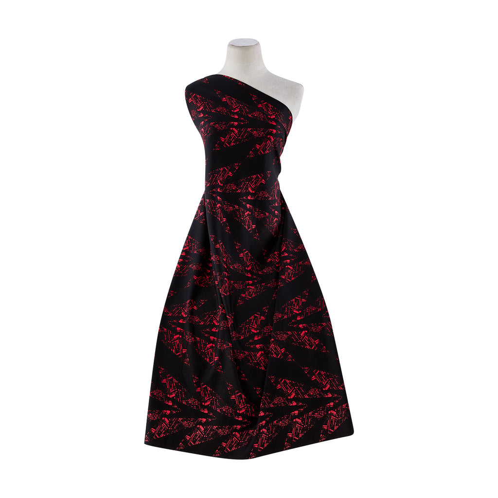 BOWIE SCUBA PRINT  | 12013-5656 993 BLK/H.RED - Zelouf Fabrics