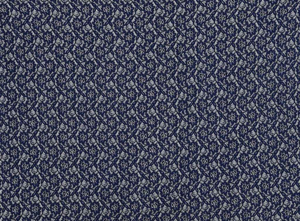 449 NAVY | 12019-4615 - COTTON NYLON LACE - Zelouf Fabrics