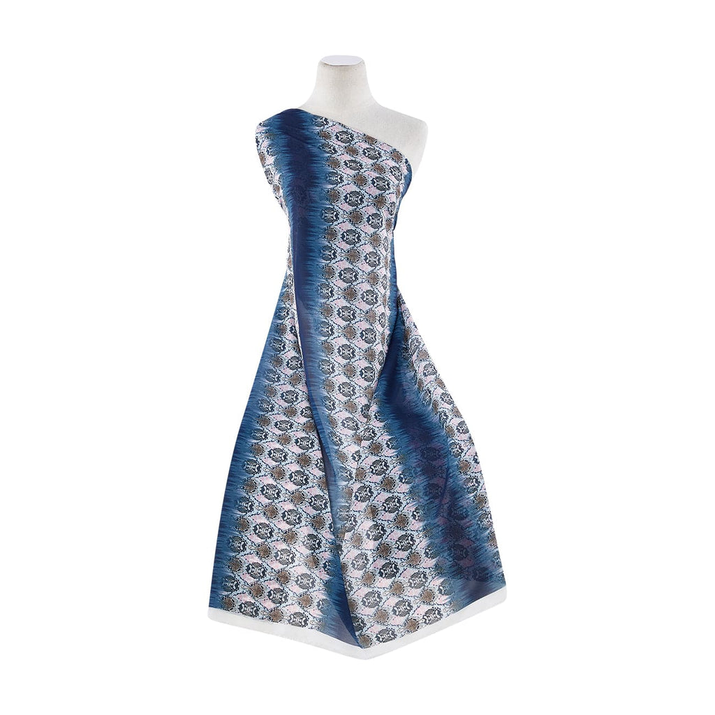 CREPE CHIFFON PRINT  | 12035-3331 438 BLUE/PINK - Zelouf Fabrics