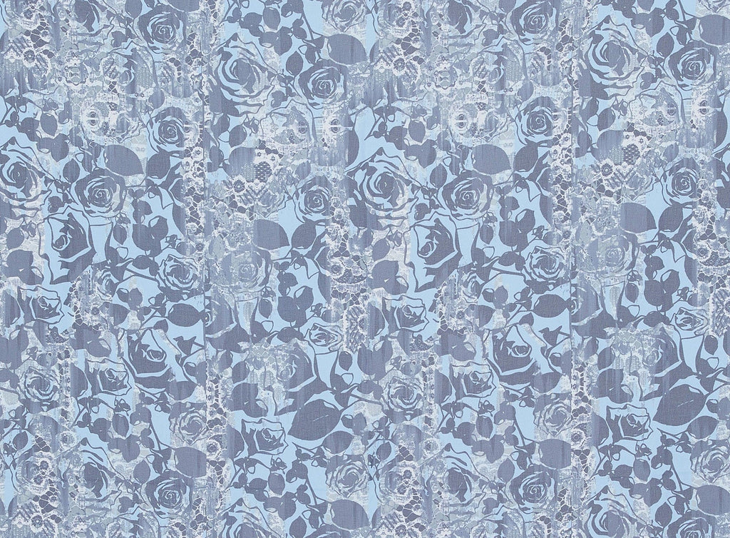 441 BLUE/NAVY | 12044-4522 - SILKY TOUCH CHIFFON PRINT - Zelouf Fabrics