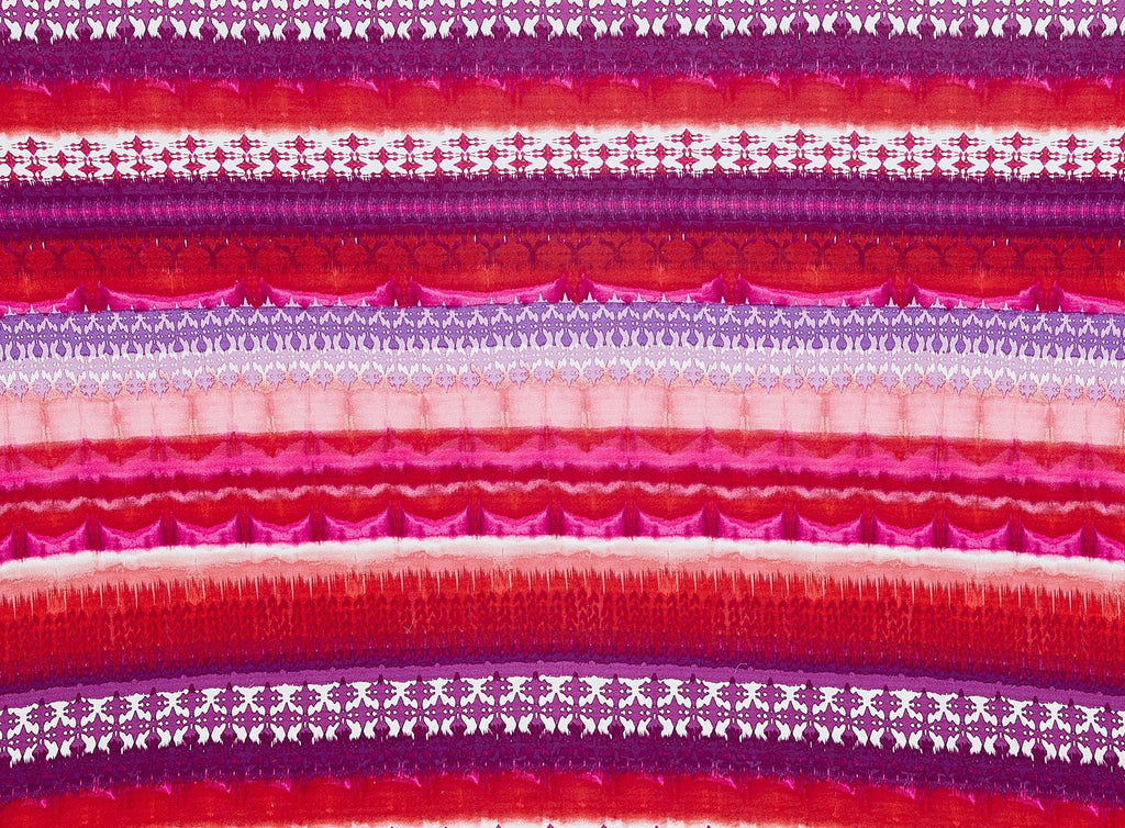 368 FUSH/RED | 12049-1184 - RAYON SPANDEX KNIT PRINT - Zelouf Fabrics