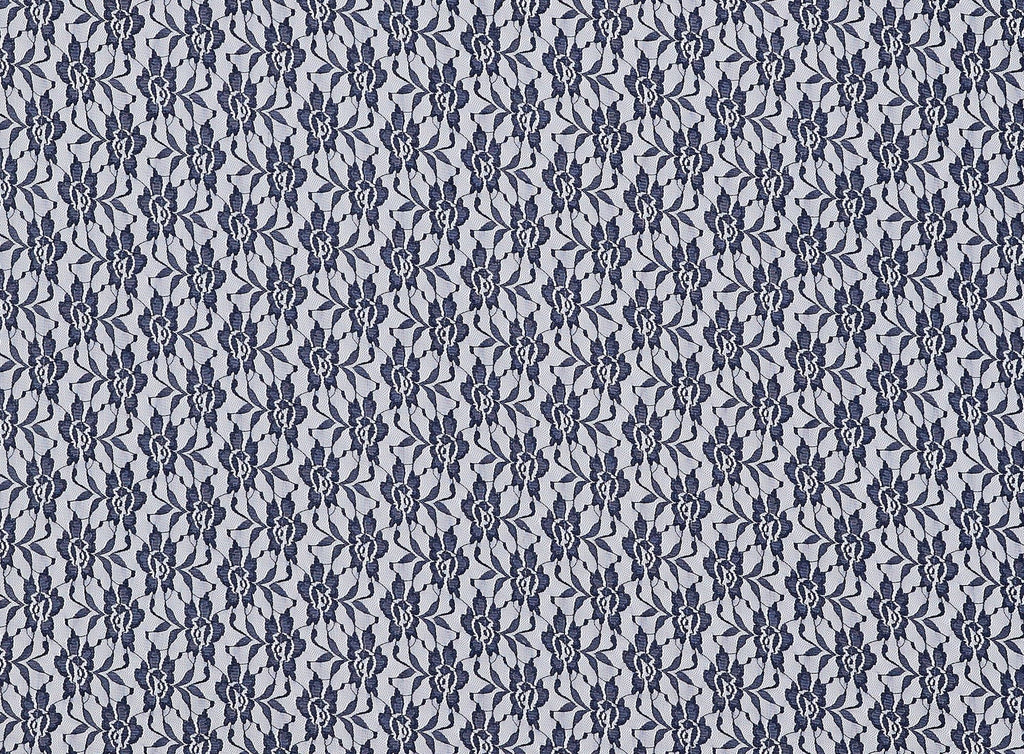 449 NAVY | 12066-3224 - NYLON SPANDEX LACE PRINT - Zelouf Fabrics
