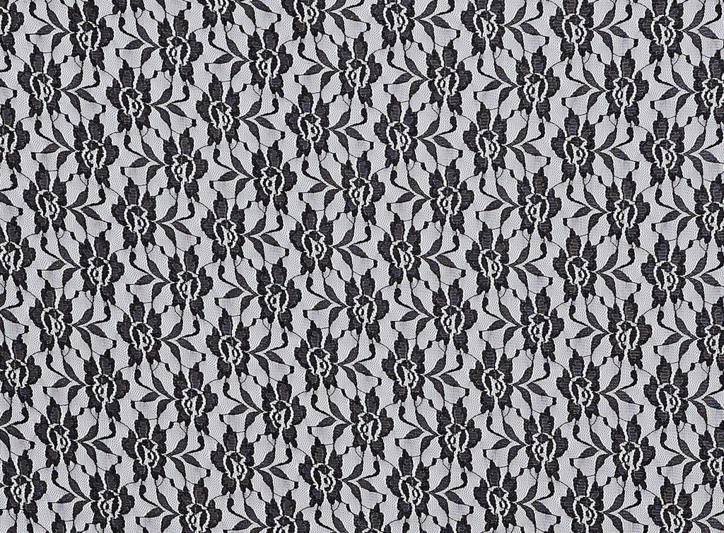 999 BLK | 12066-3224 - NYLON SPANDEX LACE PRINT - Zelouf Fabrics